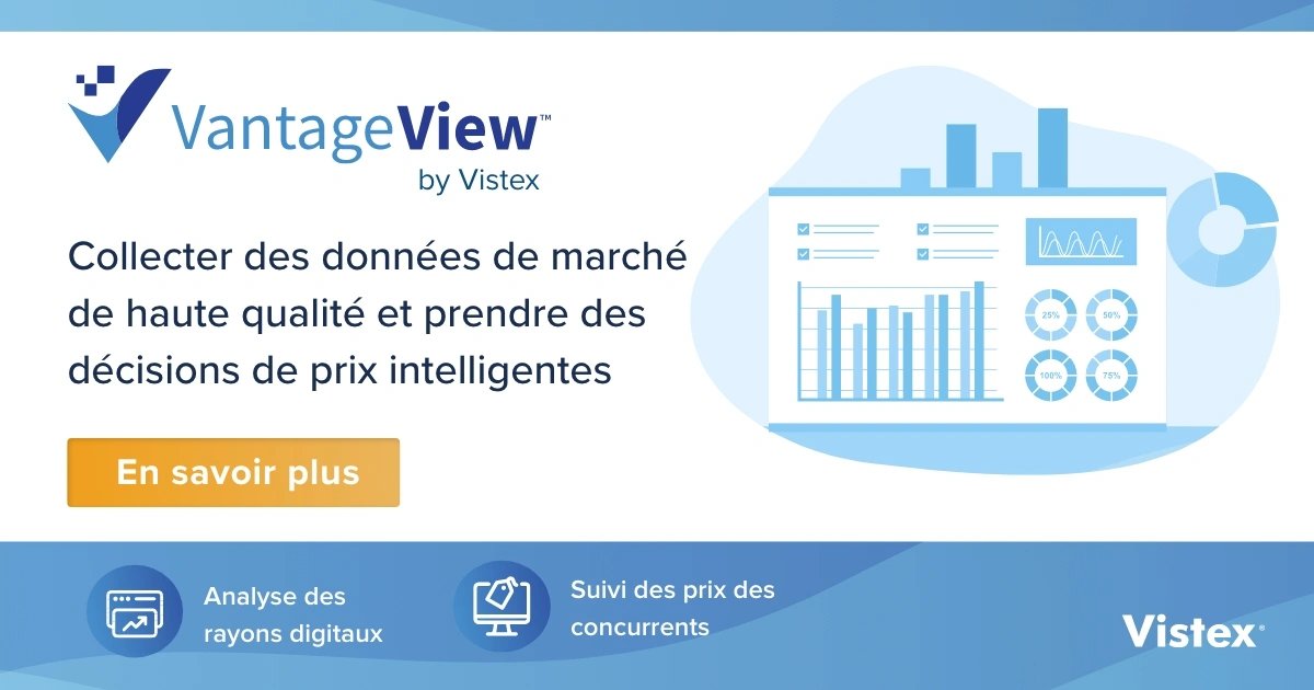 Brochure:  VantageView : Données de haute qualité sur le marché et les produits pour une tarification réussie.